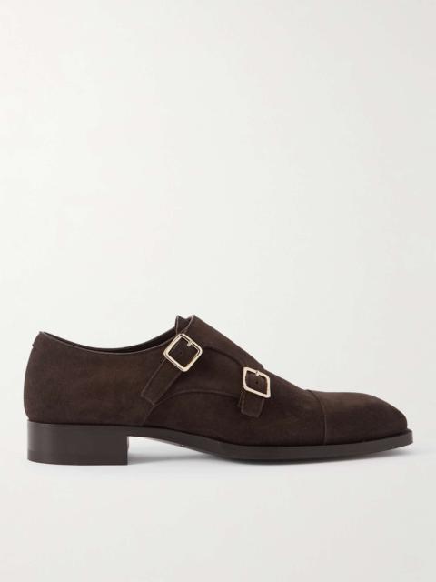 TOM FORD Elkan Suede Monk-Strap Shoes
