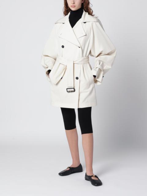 TOTEME Ivory double-breasted cotton trench coat
