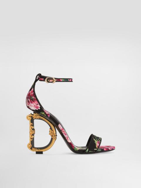 Dolce & Gabbana Satin baroque DG sandals