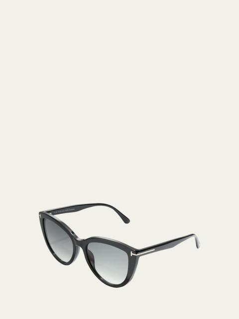 TOM FORD Isabella Plastic Cat-Eye Sunglasses
