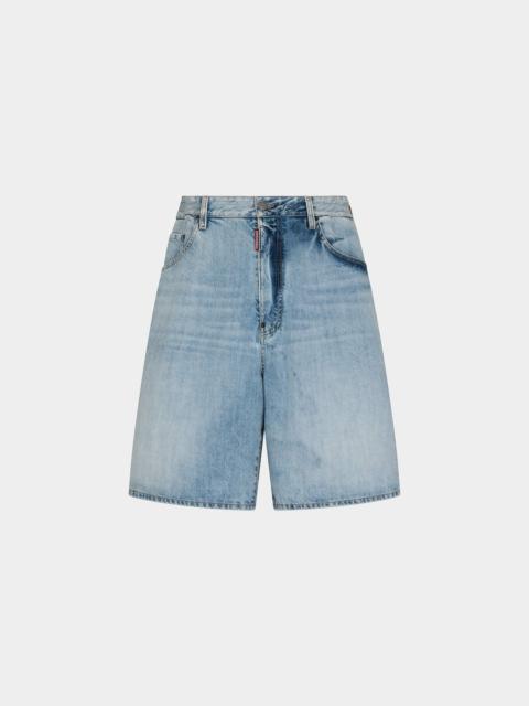 DSQUARED2 PALM BEACH WASH DENIM SHORTS