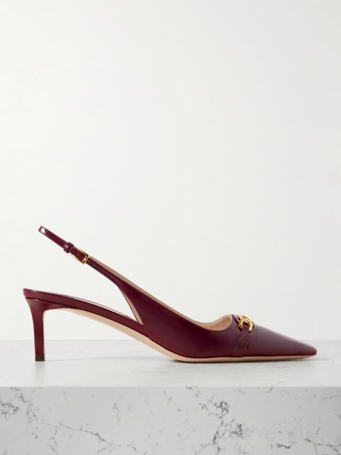 TOM FORD Embellished Patent-leather Slingback Pumps
