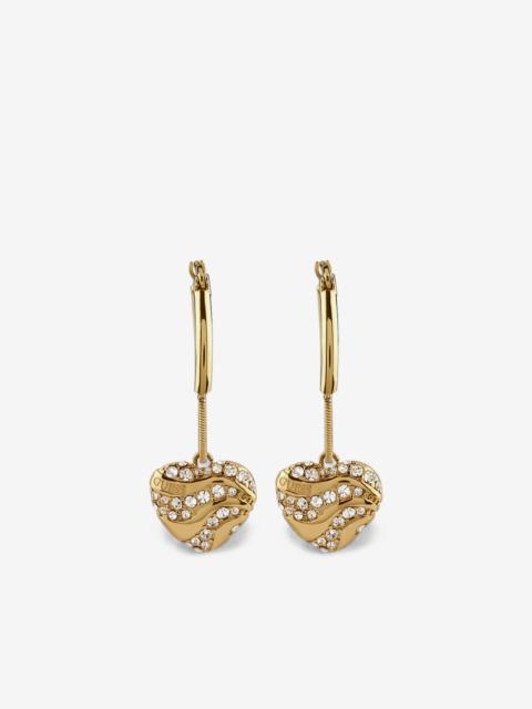 GUESS USA Heart Waves hoop earrings