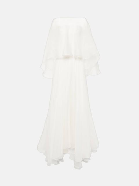 MATICEVSKI Bridal Dhalia caped silk gown