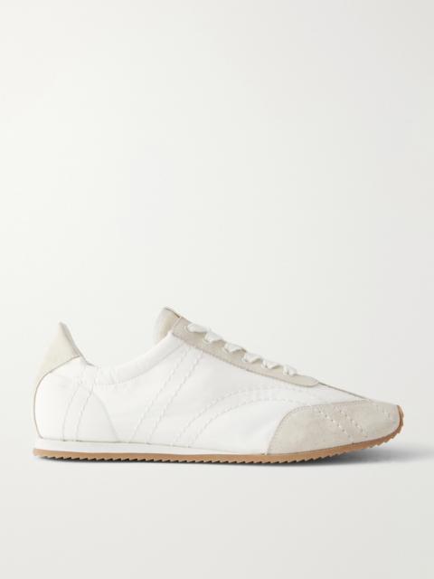 TOTEME Flex Suede-trimmed Shell Sneakers