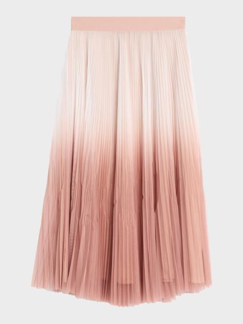 PESERICO Pleated Ombre Midi Skirt