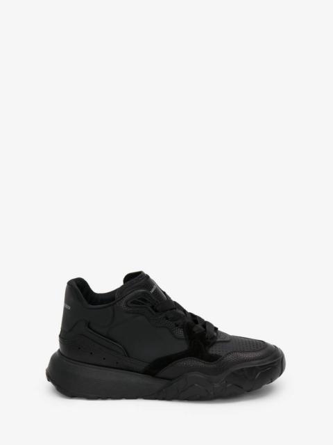 Men's Court Trainer in Black/silver