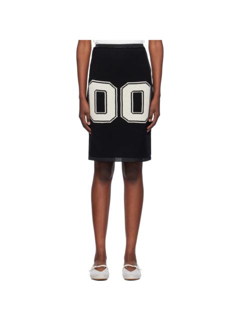 ASHLEY WILLIAMS Black '00' Midi Skirt