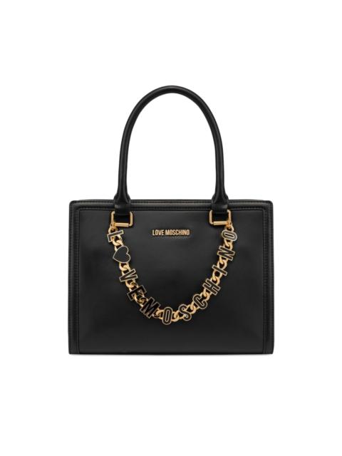 Moschino logo-lettering tote bag