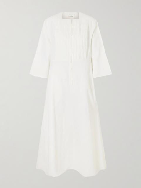Jil Sander Pleated Linen Maxi Dress