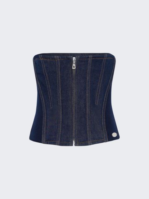 Jean Paul Gaultier Denim Corset Indigo Blue