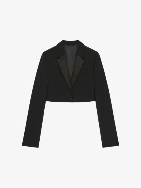 Givenchy CROPPED JACKET IN WOOL AND MOHAIR