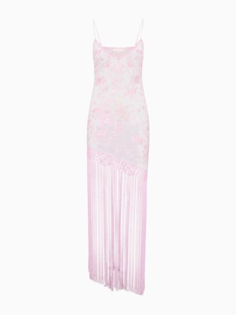 LoveShackFancy Evalette Floral Fringe Maxi Dress