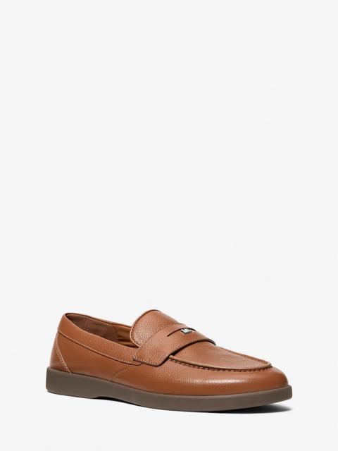 MICHAEL KORS Wesley Pebbled Leather Loafer