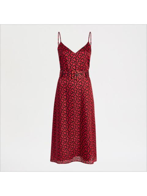 Sam Edelman Red Hearted Belted Maxi Dress