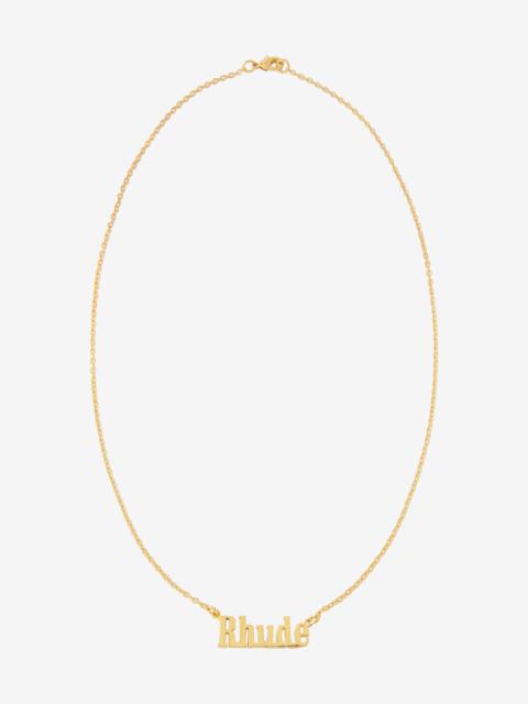 Rhude RHUDE LOGO PENDANT NECKLACE 16"