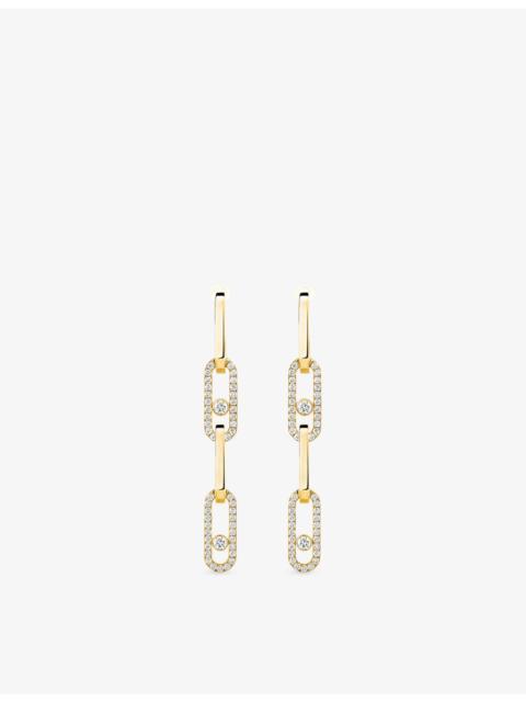 MESSIKA Move Link Convertible 18ct Gold And 1.70ct Diamond Drop Earrings