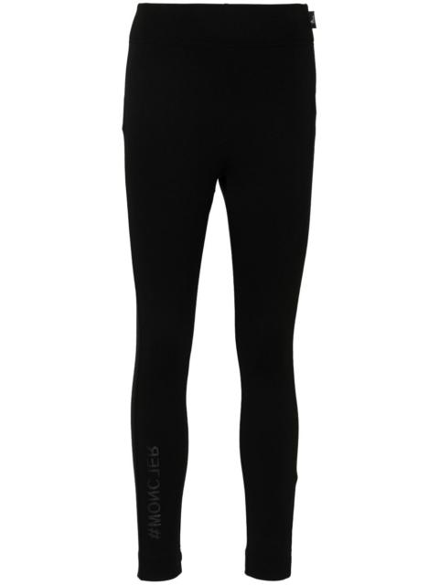 Moncler Grenoble rubberised-logo performance leggings
