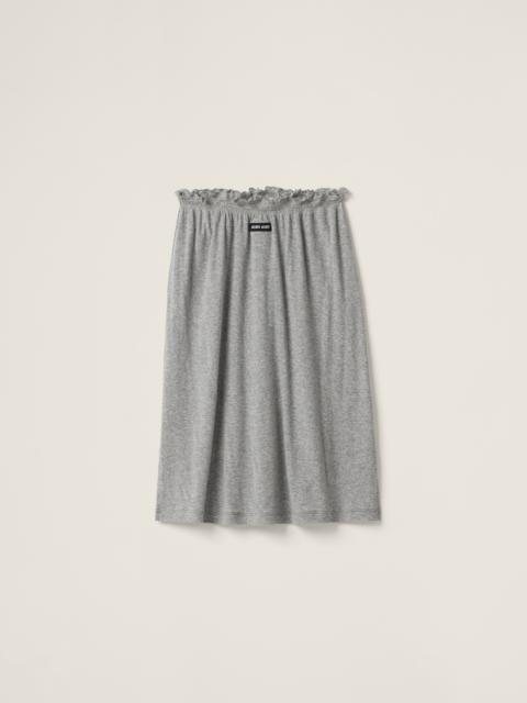 Miu Miu Ribbed jersey skirt