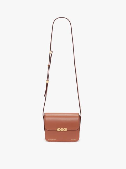 Victoria Beckham Mini Chain Shoulder Bag In Tan Leather