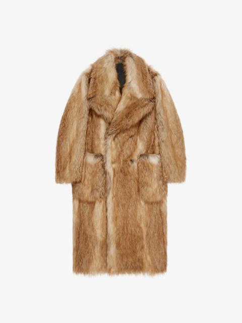 Givenchy OVERSIZED DOUBLE BREASTED COAT IN FAUX FUR