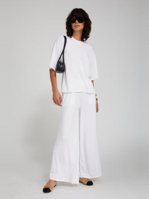 SPRWMN VISCOSE JERSEY WIDE LEG PANTS