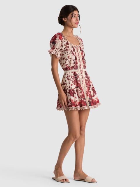 Alice + Olivia MCLAINE PUFF SLEEVE MINI DRESS