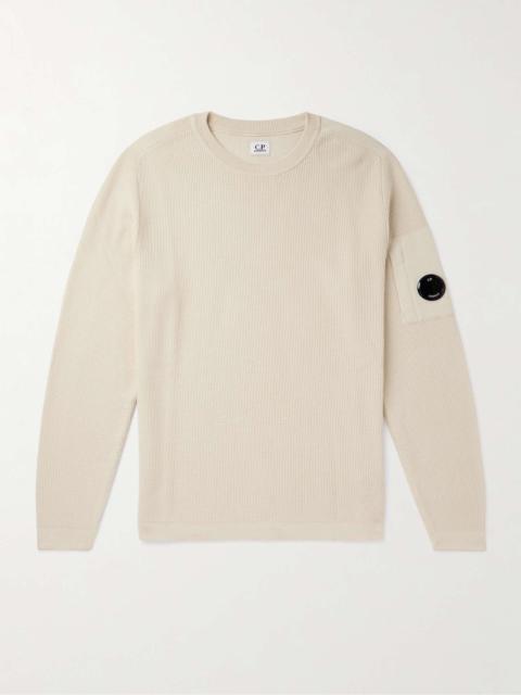 C.P. Company Logo-Appliquéd Ribbed Sea Island Cotton Sweater