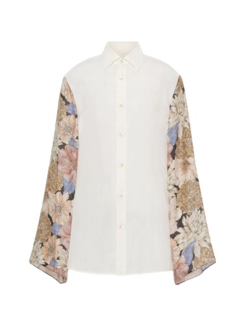 Maison Margiela floral-sleeve shirt