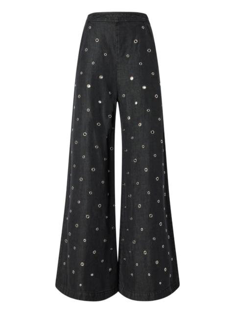 PINKO eyelet-embellished trousers