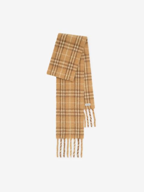 Burberry Narrow Check Alpaca Wool Blend Scarf