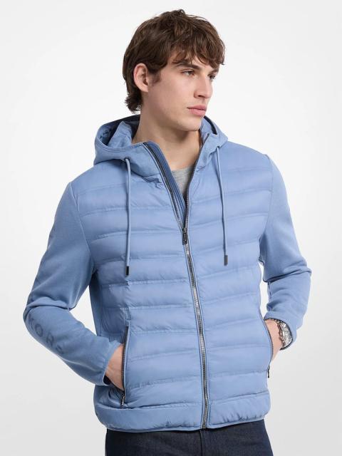 MICHAEL KORS Galway Quilted Mixed-Media Jacket