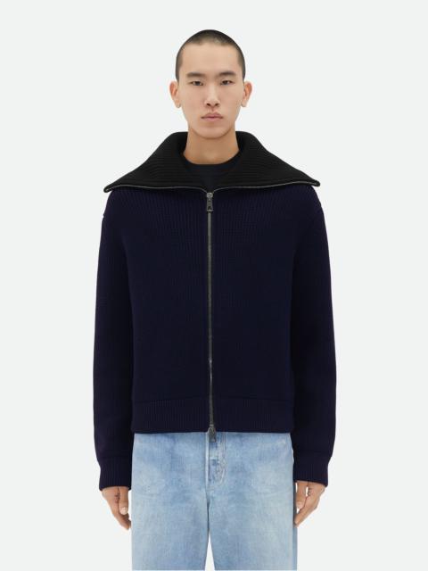 Bottega Veneta Heavy Wool Ribbed Cardigan