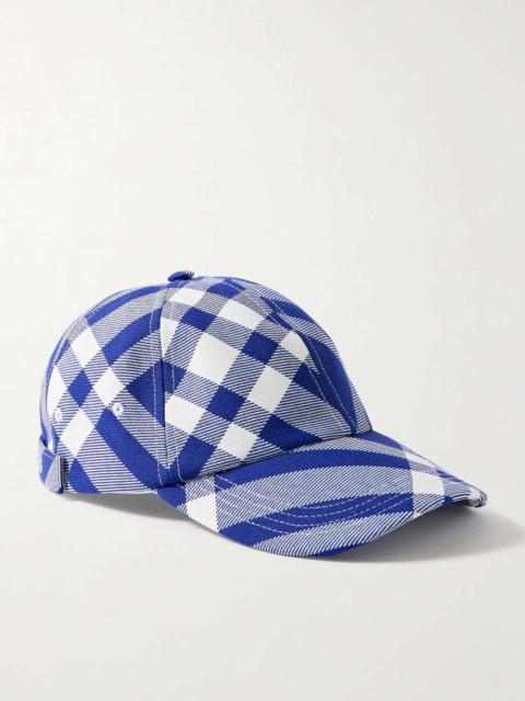 Checked twill baseball cap