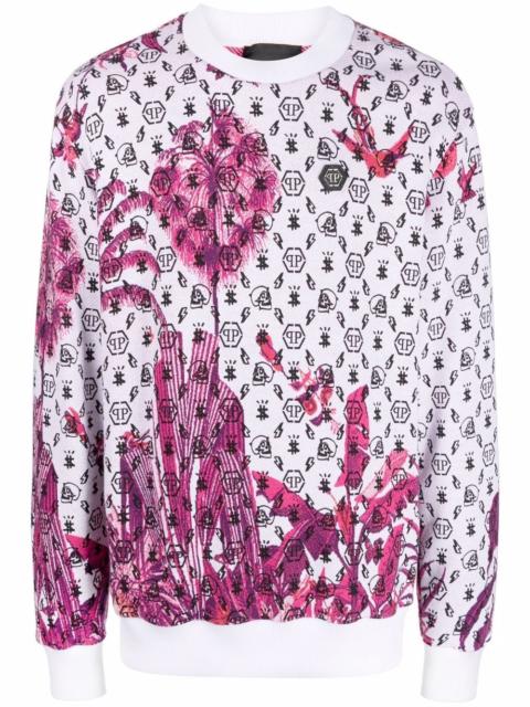 PHILIPP PLEIN logo crew-neck sweatshirt