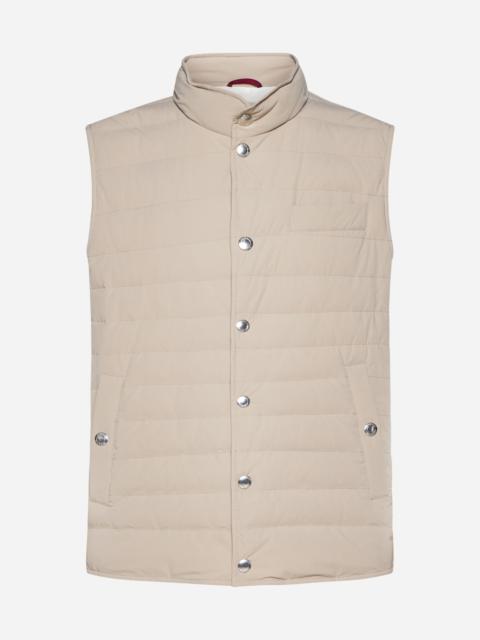 Quilted nylon down vest
