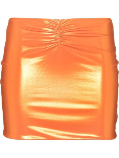 Alessandra Rich Laminate high-shine miniskirt