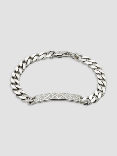 GUCCI Men's Sterling Silver & Diamante Bracelet - Silver
