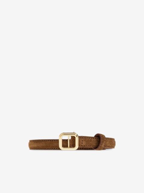 LIÉ STUDIO Georgia Slim calf suede buckle belt