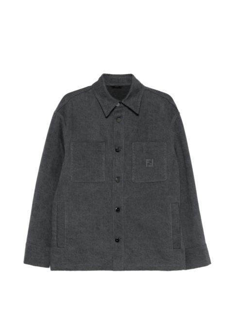 FENDI Fendi Logo-appliqué Shirt Jacket