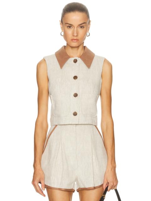 MATTHEW BRUCH Collared Vest Top