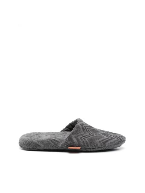Missoni zigzag-woven slippers