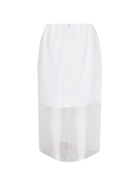 CECILIE BAHNSEN Donna flower-embroidered skirt