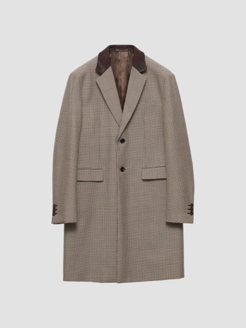 Prada Men's Single-Breasted Mohair Wool Coat - Brown