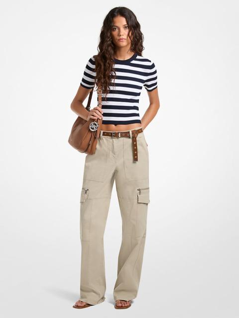 MICHAEL KORS Stretch Cotton Utility Cargo Pants