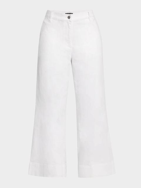 EILEEN FISHER Garment-Dyed Stretch Denim Crop Pants