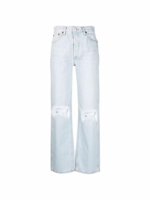 RE/DONE wide-leg distressed jeans