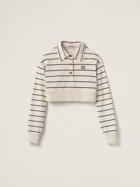 Miu Miu Cotton fleece polo shirt