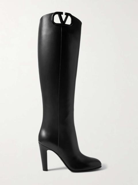 Valentino VLOGO 100 leather knee boots