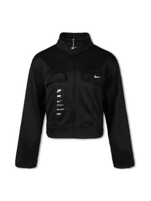 Nike (WMNS) Nike Sportswear Swoosh 화물 재킷 '블랙' CU5679-010